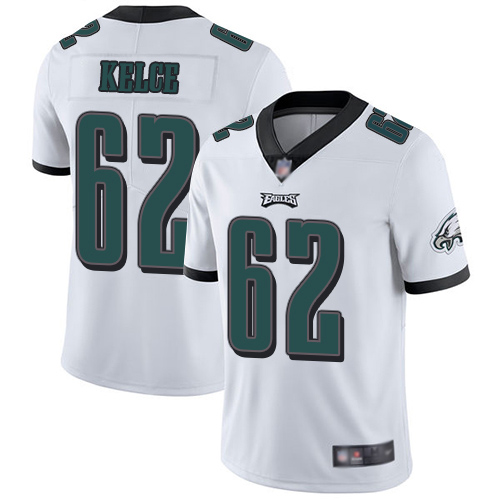 Men Philadelphia Eagles 62 Jason Kelce White Vapor Untouchable NFL Jersey Limited Player Football